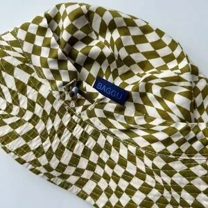 BAGGU | Accessories | Baggu Moss Trippy Checkered Bucket Hat  display picture 1